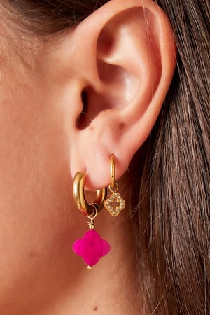 Kleeblatt-Ohrringe - #summergirls-Kollektion Rosa Edelstahl h5 Bild4